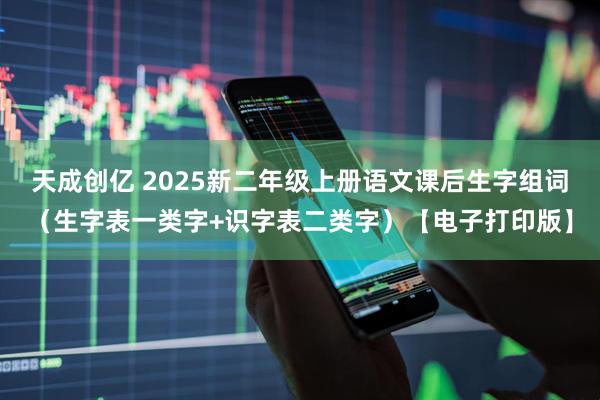 天成创亿 2025新二年级上册语文课后生字组词（生字表一类字+识字表二类字）【电子打印版】